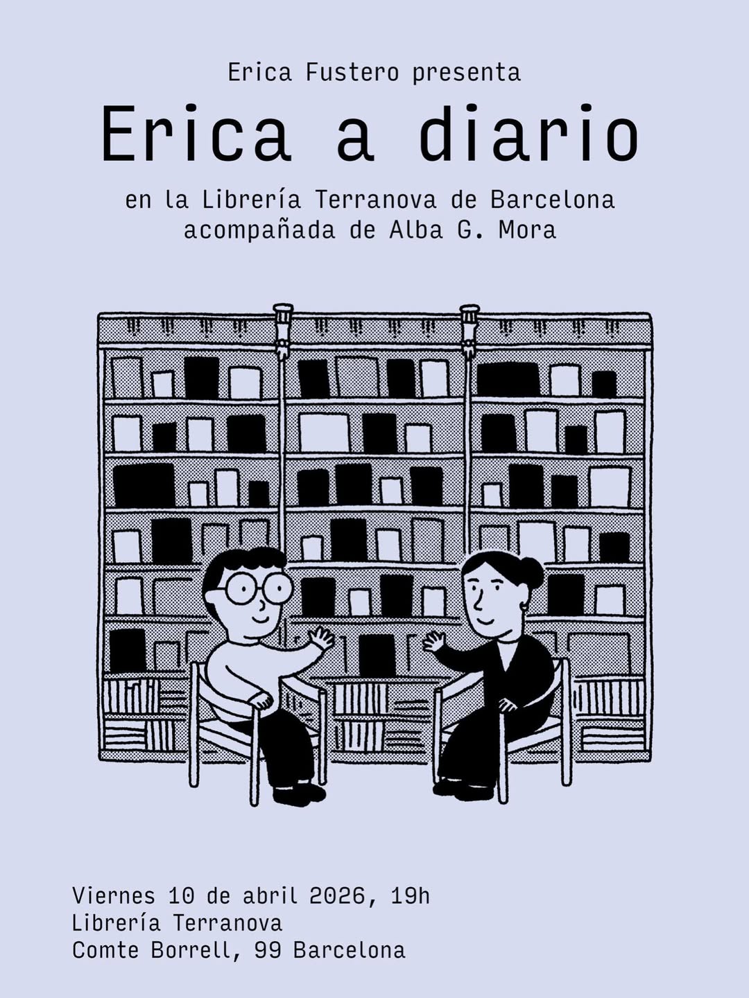 Este viernes 10 de abril @ericafustero conversará con @weirdoontop en la increíblemente hermosa